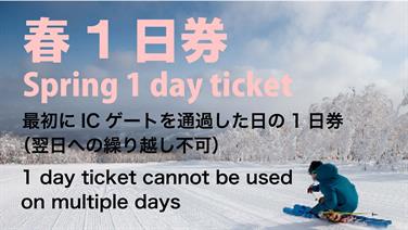 画像用途： 春スキー1日券 1day (Web)